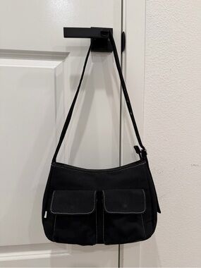 Good Totes Black Mini Cargo Sling Bag